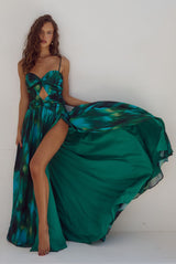 runaway CAMILLE MAXI DRESS - CABANA GREEN