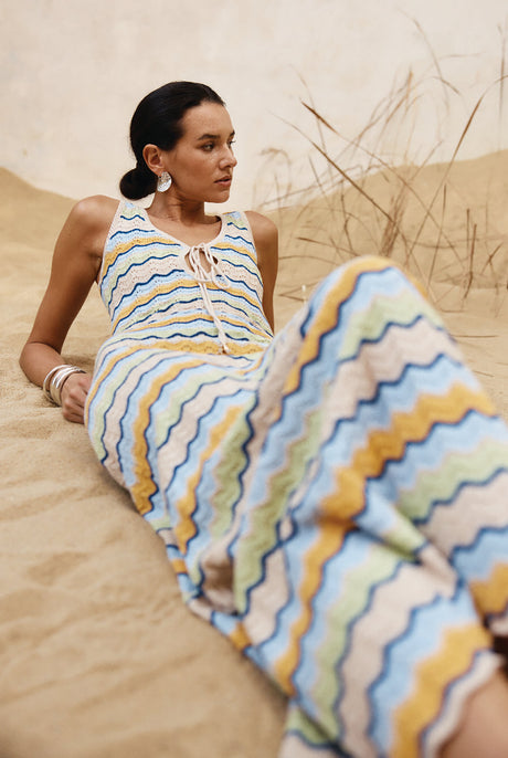 runaway ISABO MAXI DRESS - BLUE MULTI
