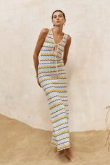 runaway ISABO MAXI DRESS - BLUE MULTI