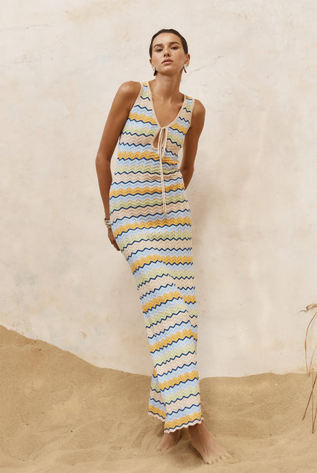runaway ISABO MAXI DRESS - BLUE MULTI