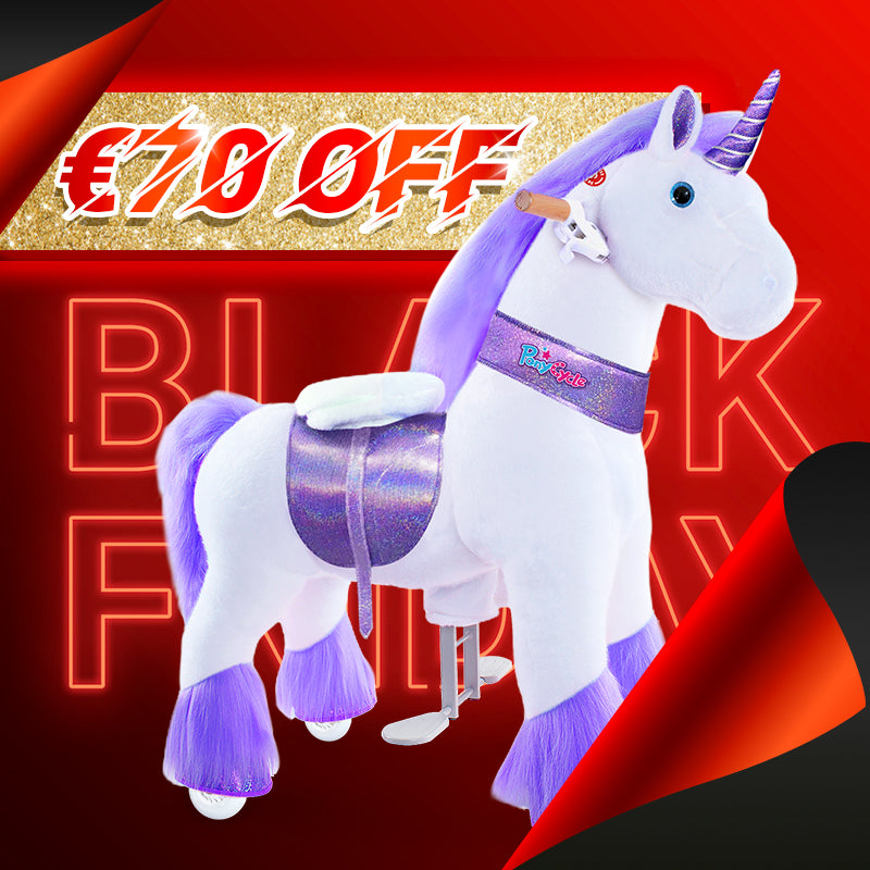 Ride-on Plush Unicorn Age 4-8 Purple（UK&EU in Stock）