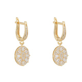 Uptown Oval Drop Earrings: Gold