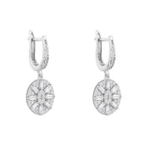 Uptown Oval Drop Earrings: Silver