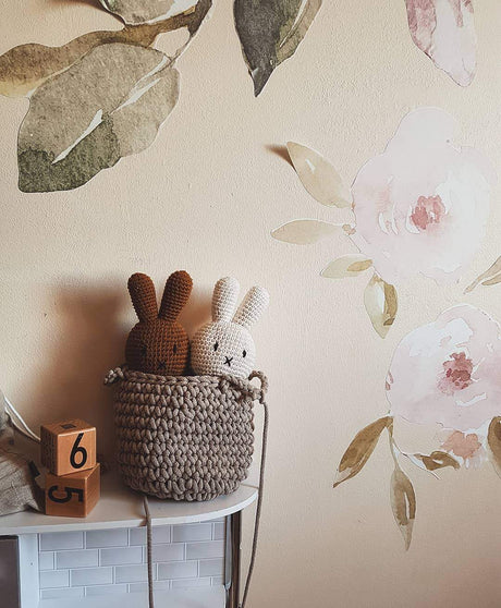 Crochet Basket, Small | BEIGE