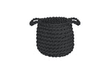 Crochet Basket, Small | CHARCOAL