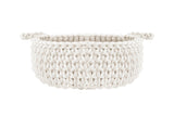 Crochet Flat Basket, Small | IVORY