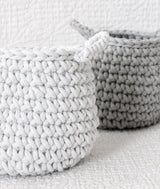 Crochet Basket, Small | LIGHT GREY