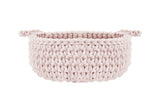 Crochet Flat Basket, Small | PALE PINK