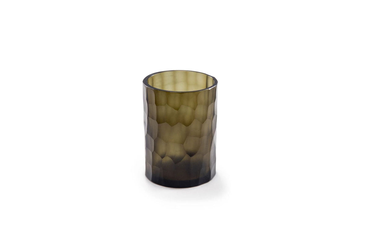 LAZULI CANDLEHOLDER - H10 D8 cm - INDIGO SMOKE