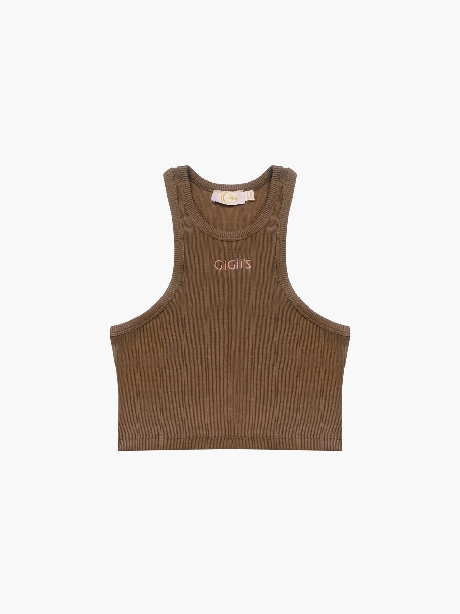 Soho Crop Tank - Brown