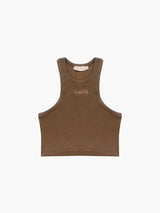 Soho Crop Tank - Brown