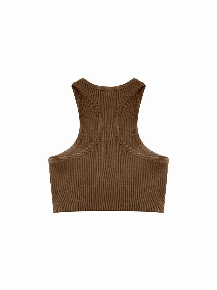 Soho Crop Tank - Brown