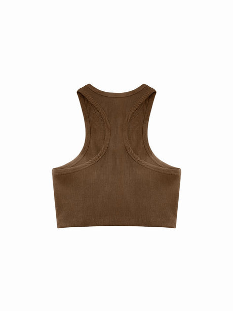 Soho Crop Tank - Brown