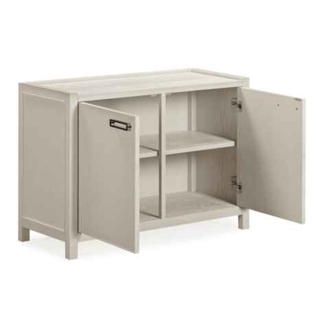 Soho Cream Oak Veneer 2 Door Sideboard