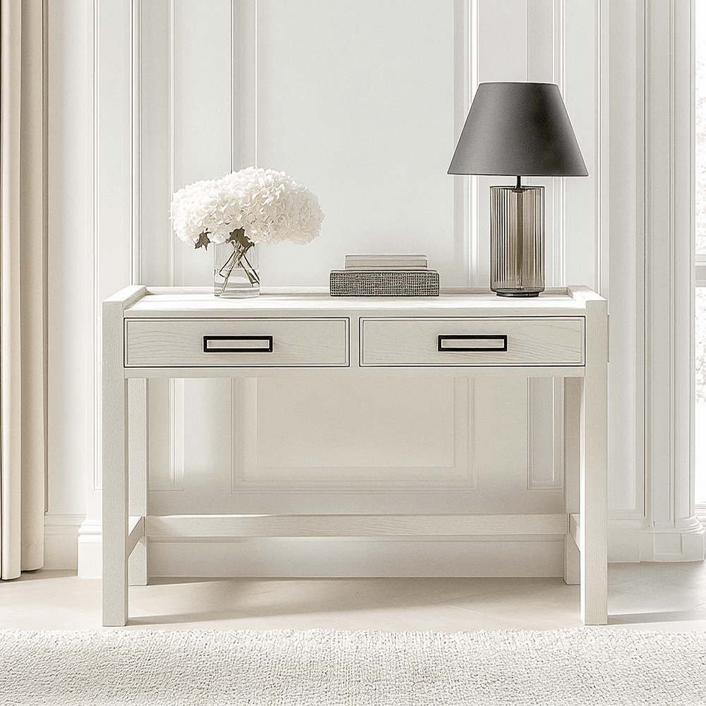 Soho Cream Oak Veneer 2 Drawer Dressing Table