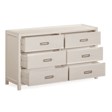 Soho Cream Oak Veneer 6 Drawer Chest