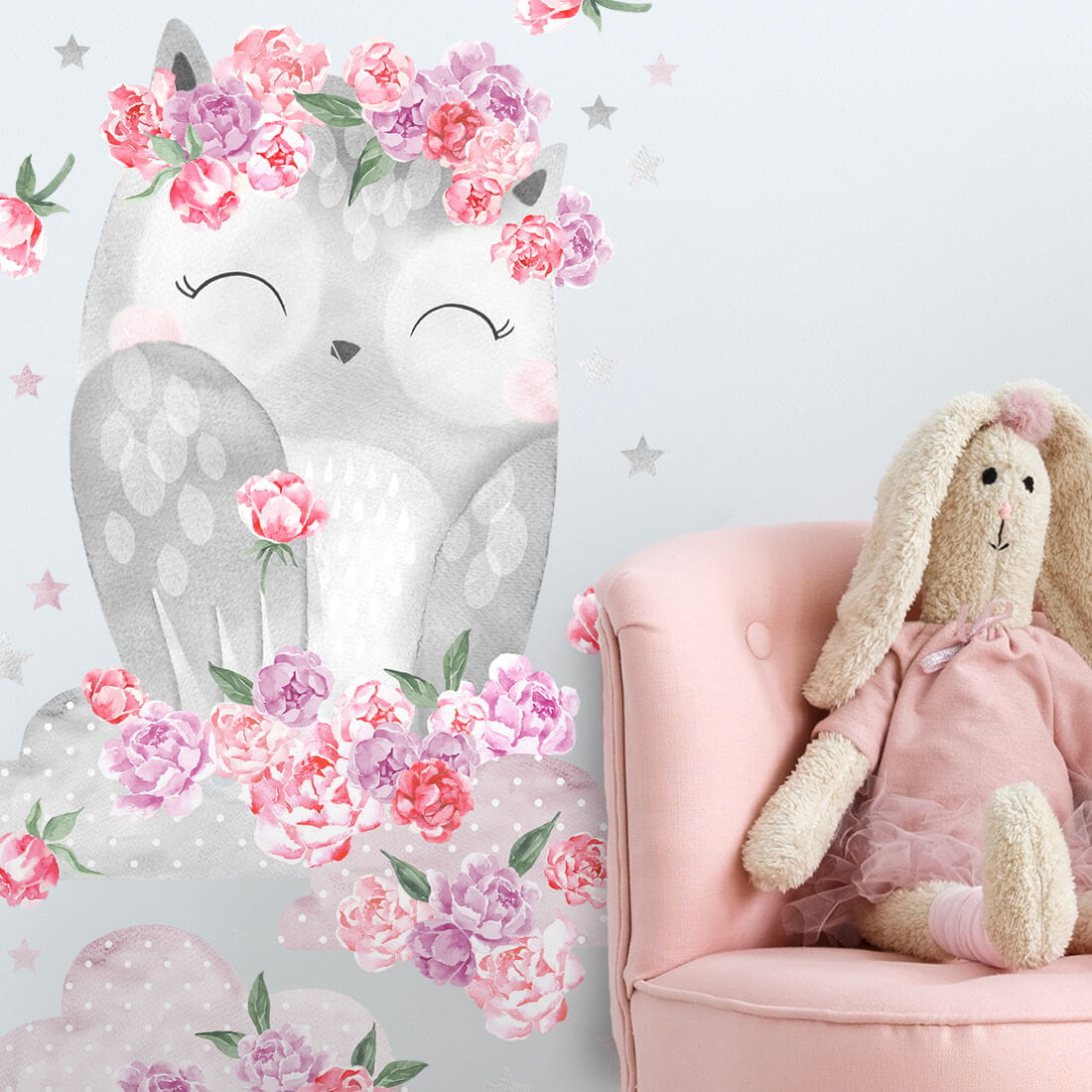 Wall Sticker | Pink Owl