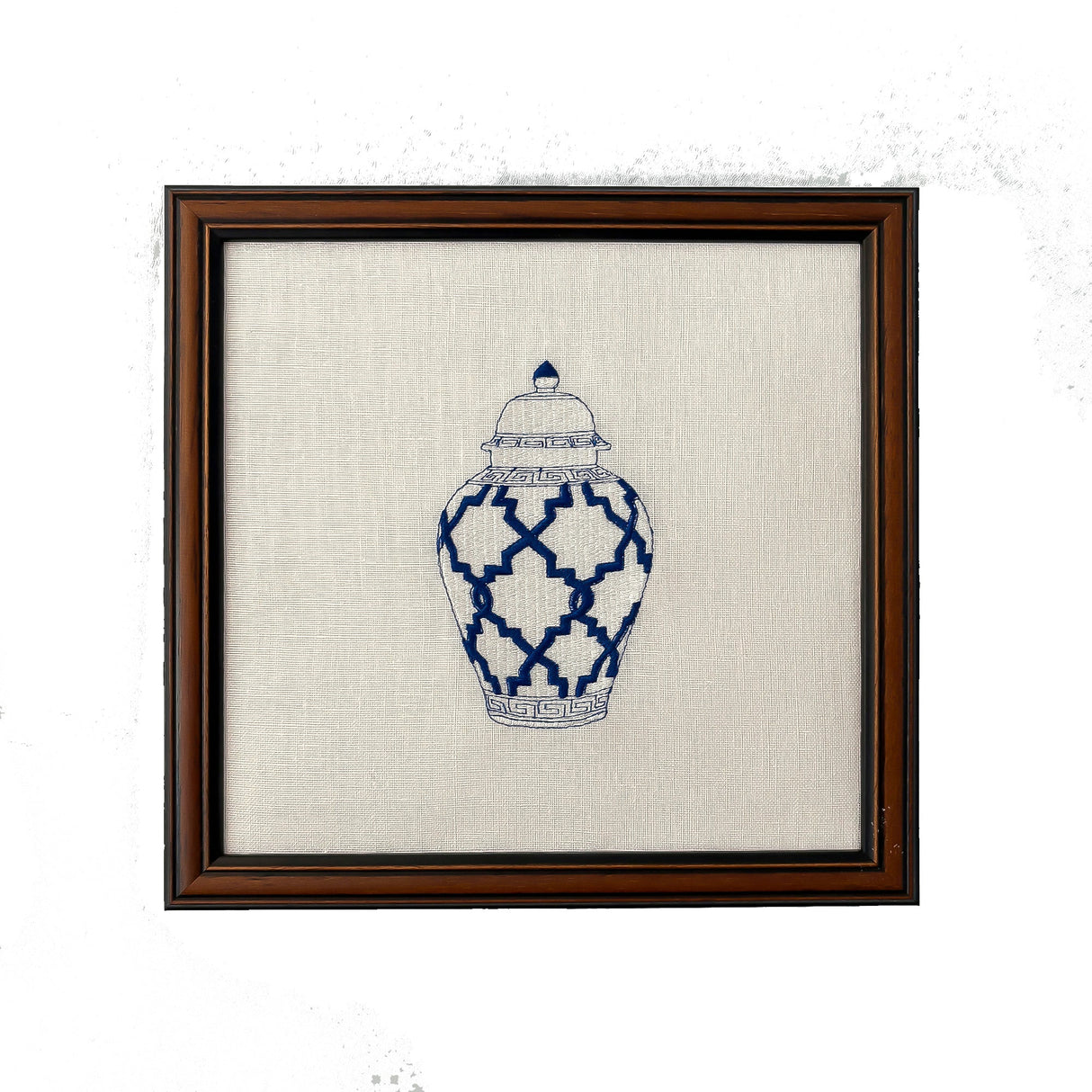 Ginger Jar #3 Embroidered Art Work