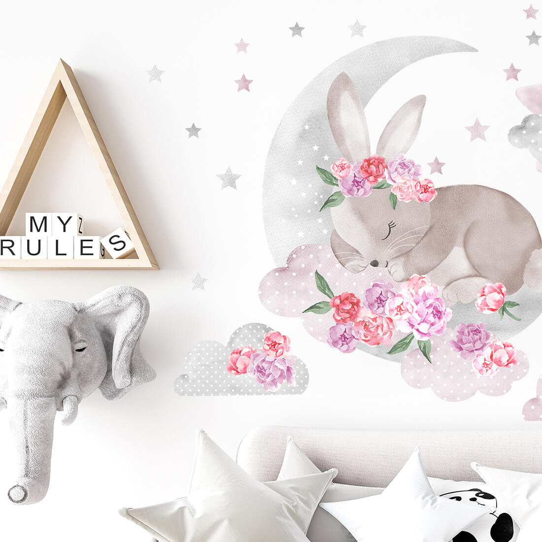 Wall Sticker | Pink Sleeping Rabbit