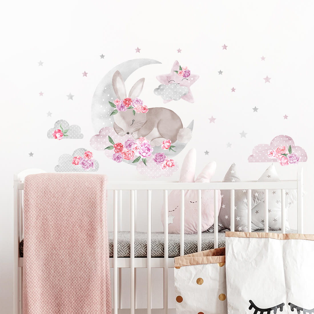 Wall Sticker | Pink Sleeping Rabbit