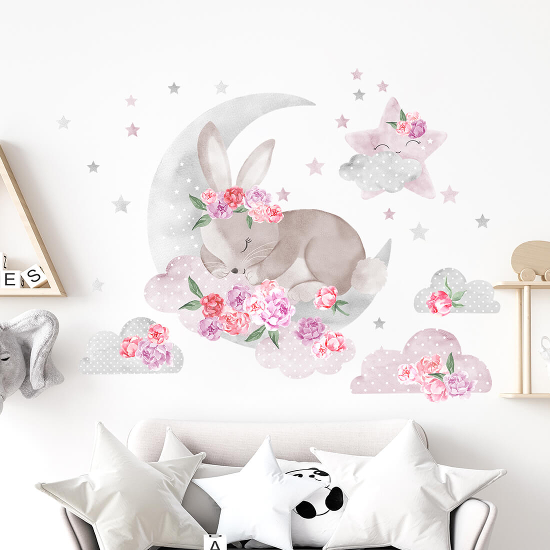 Wall Sticker | Pink Sleeping Rabbit
