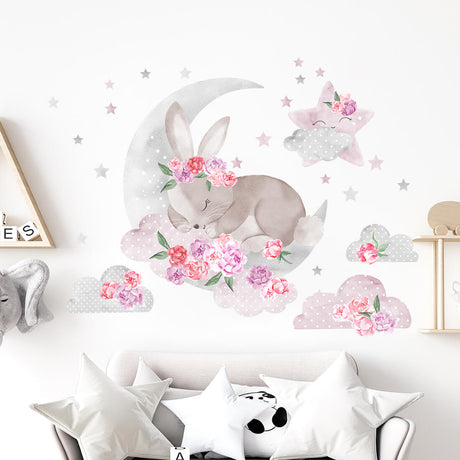 Wall Sticker | Pink Sleeping Rabbit