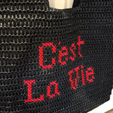 C'est La Vie Straw Beach Bag