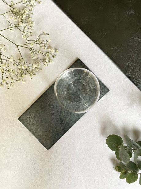 Silver Leaf Double Coaster - Stormy Sky