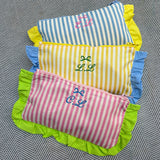 Frilly Personalised Stripe Pouch