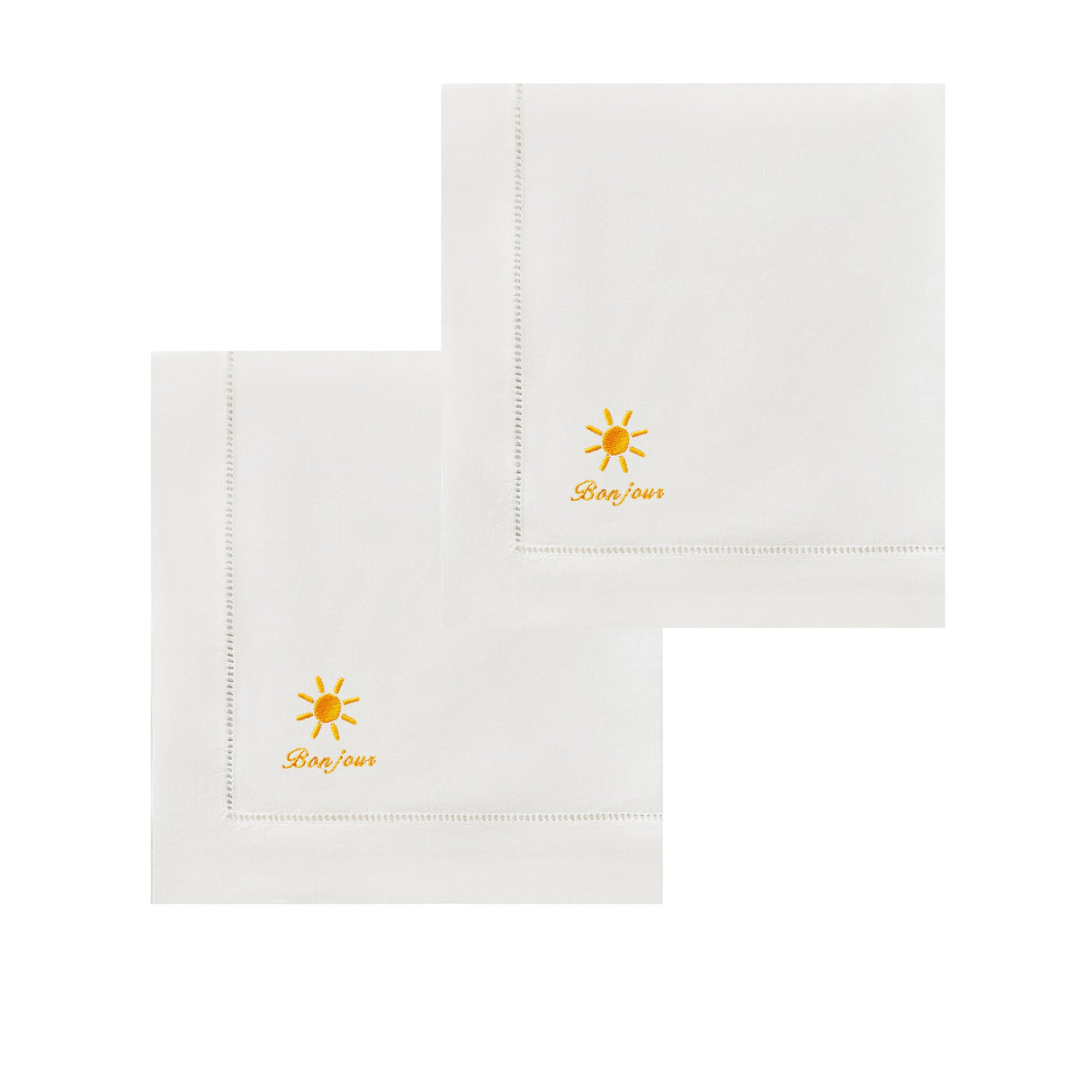 Embroidered Sunshine Napkins