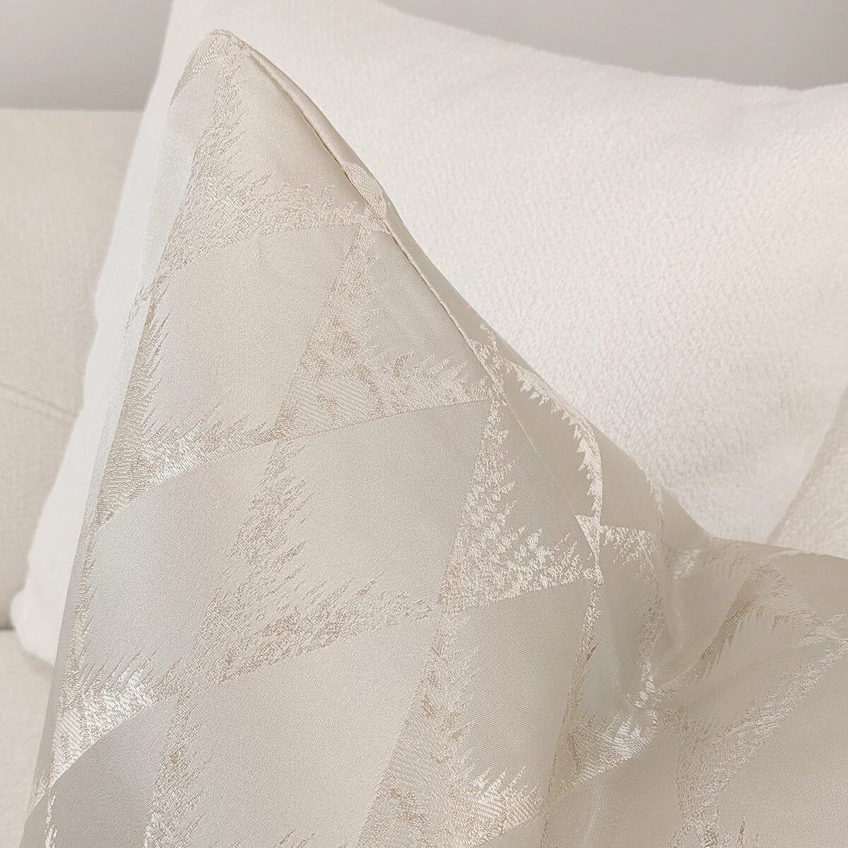 Tacoma Cream & Gold Geometric Metallic Cushion - 50x50cm