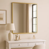 Takara - Gold Metal Rectangle Mirror - 120cm x 95cm