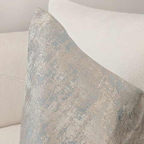 Tamzin Gold & Duck Egg Metallic Cushion - 50x50cm