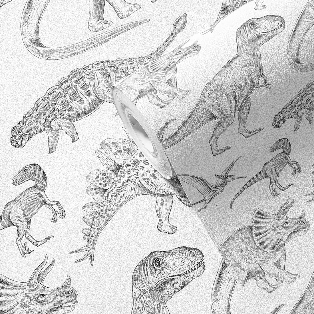Wallpaper | Dinosaurs White