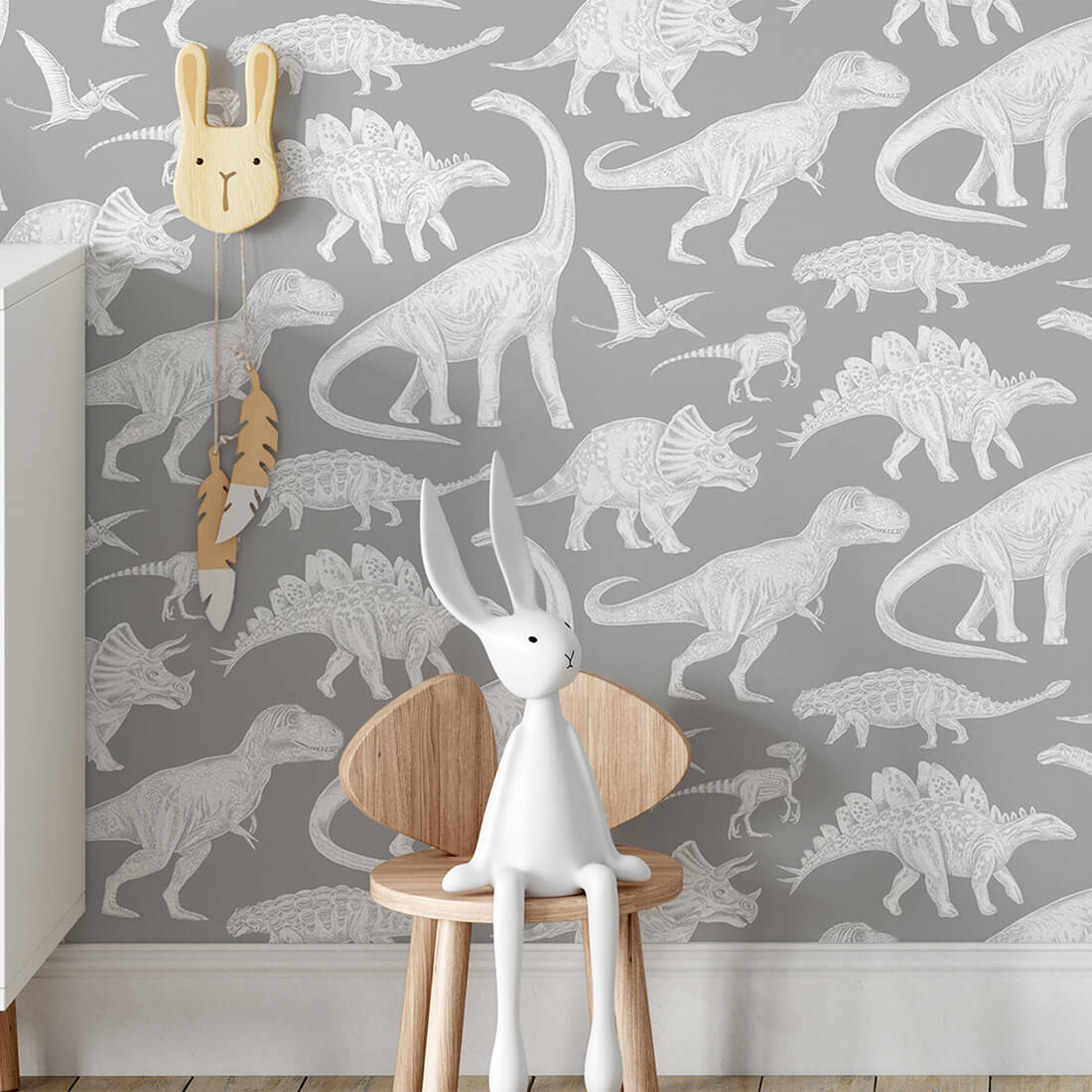Wallpaper | Dinosaurs Grey
