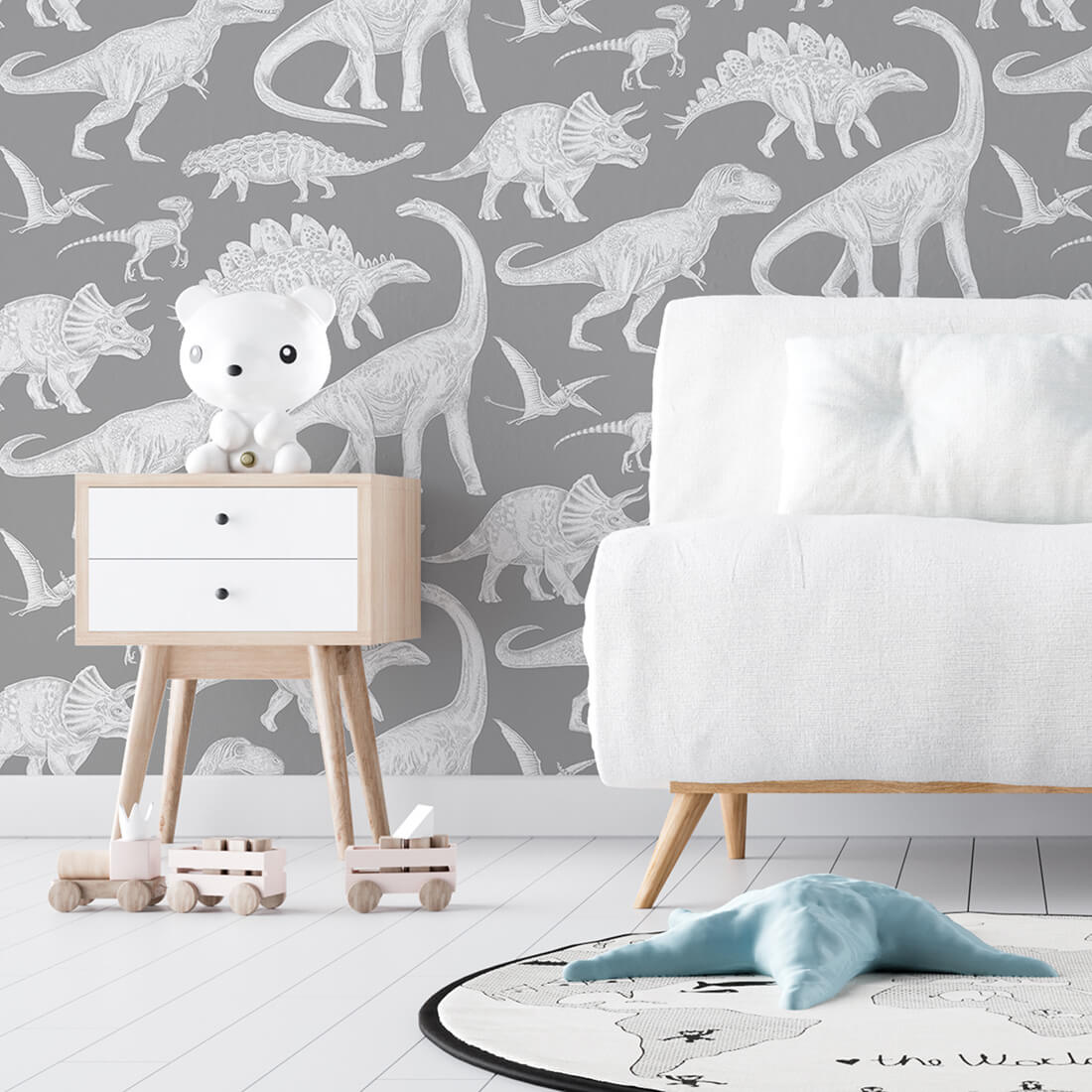 Wallpaper | Dinosaurs Grey