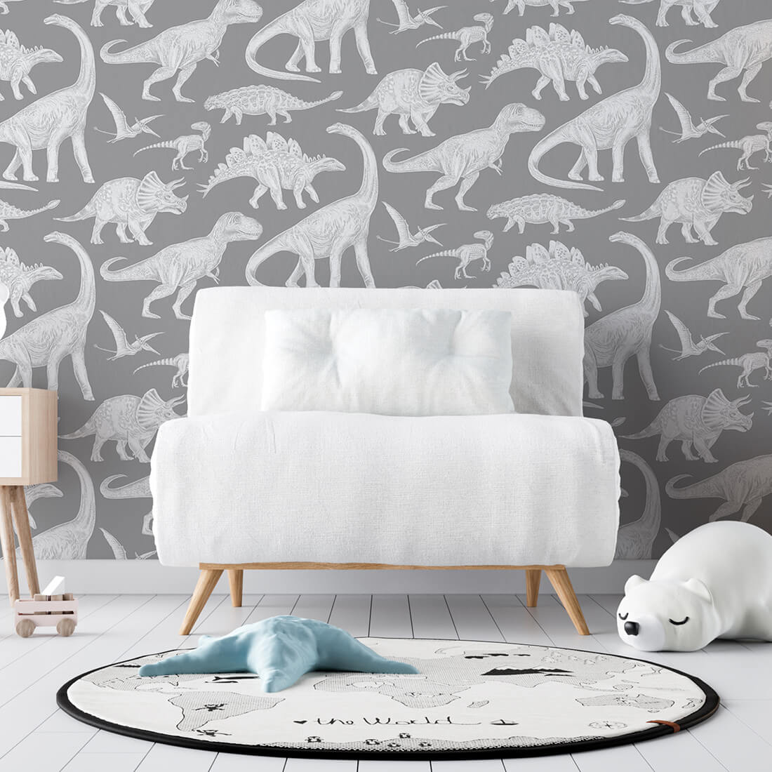 Wallpaper | Dinosaurs Grey