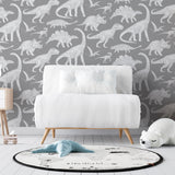 Wallpaper | Dinosaurs Grey