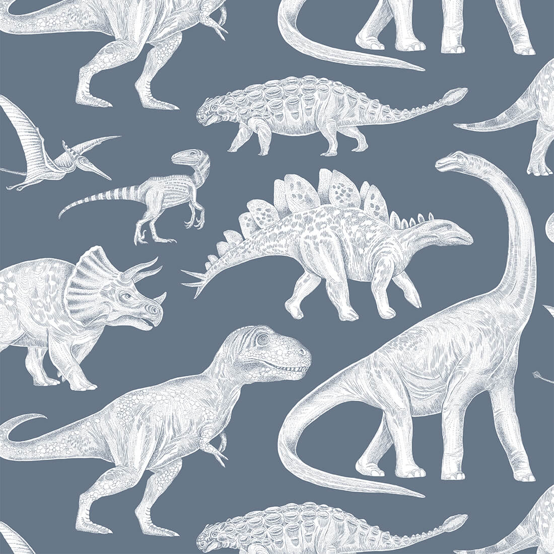 Wallpaper | Dinosaurs Blue
