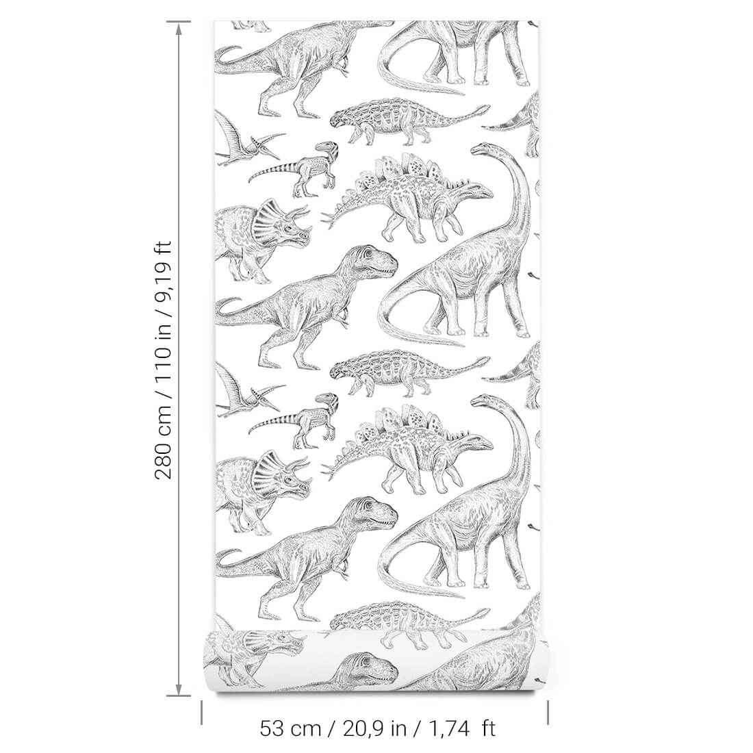 Wallpaper | Dinosaurs White