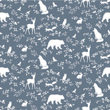 Wallpaper | Forest Animals Blue