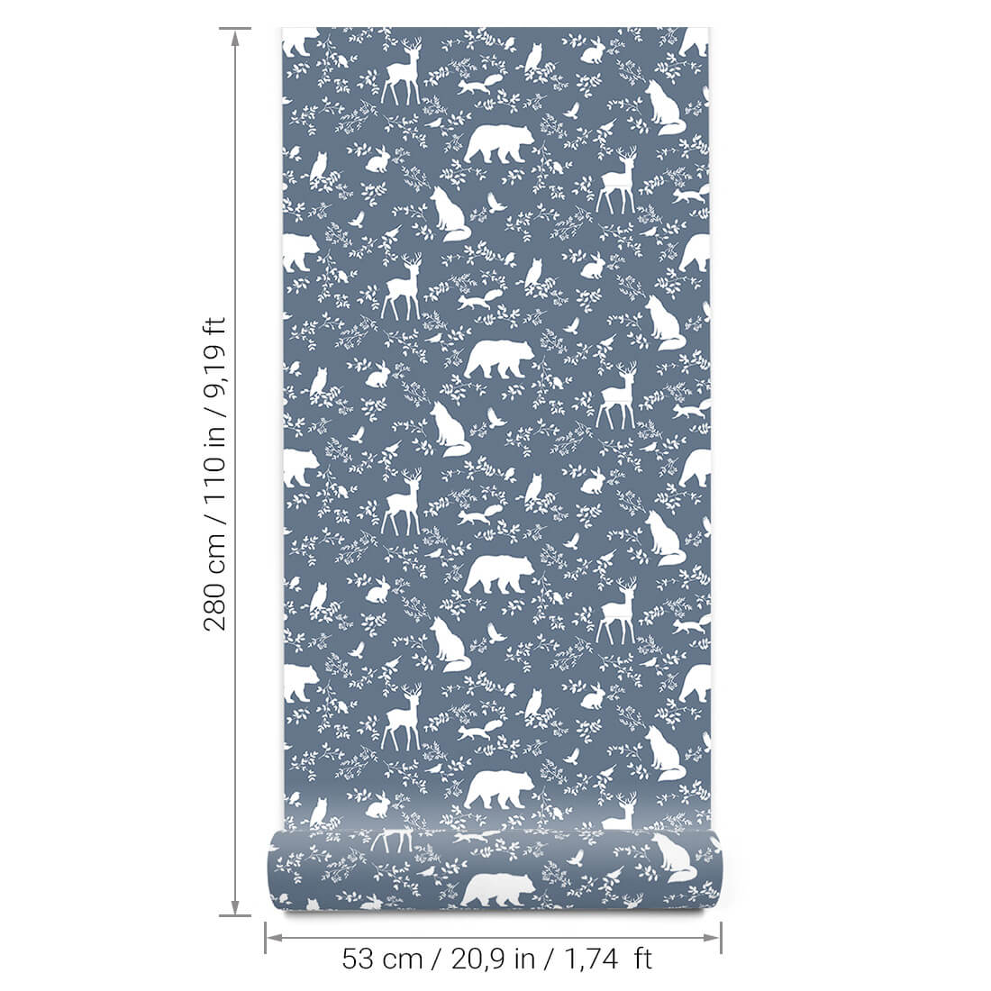 Wallpaper | Forest Animals Blue
