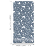 Wallpaper | Forest Animals Blue