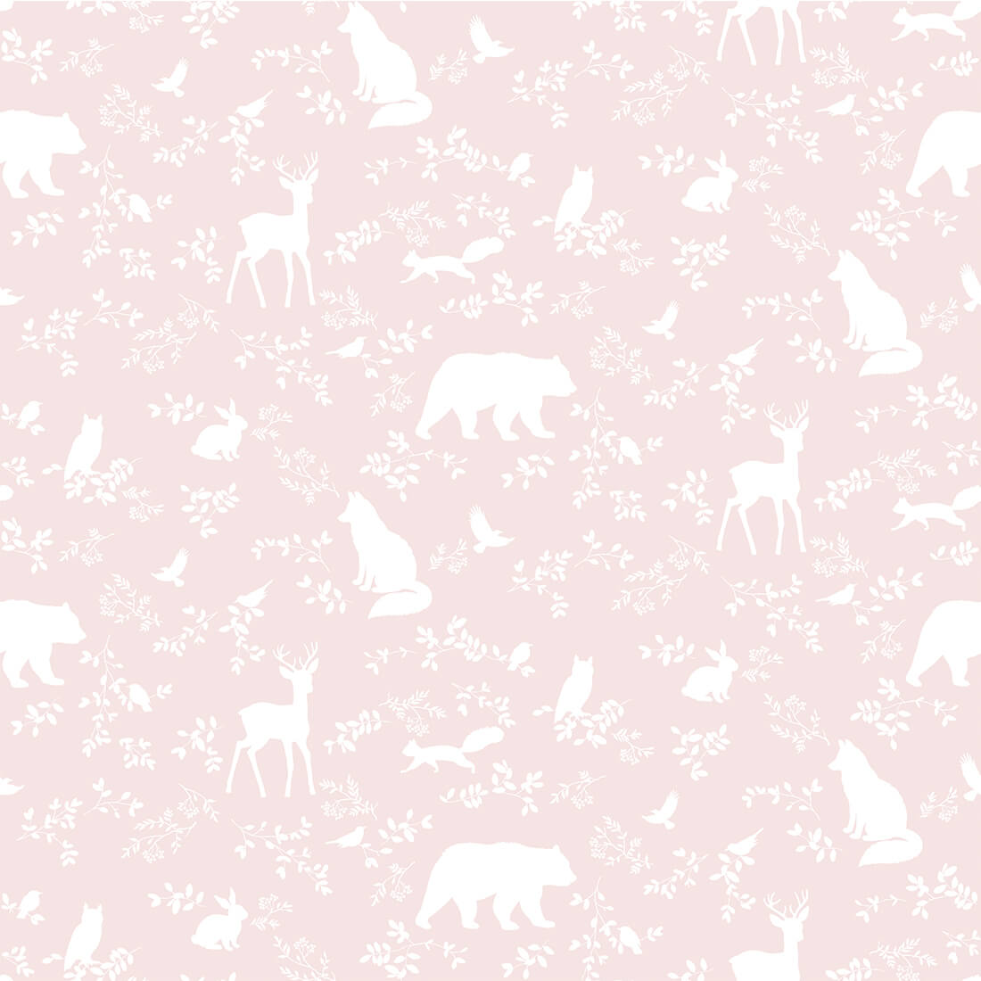 Wallpaper | Forest Animals Pink