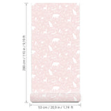Wallpaper | Forest Animals Pink