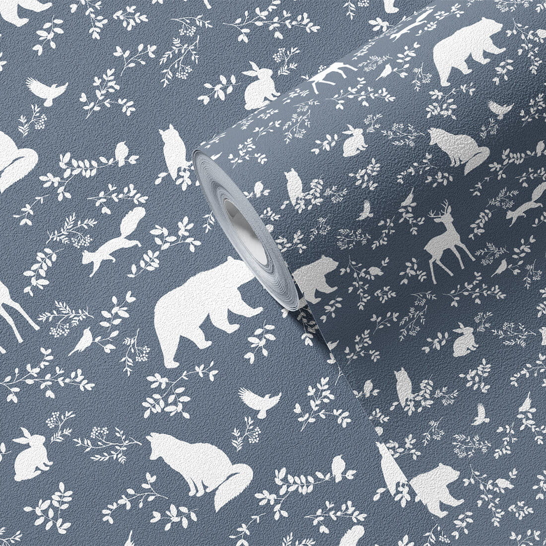 Wallpaper | Forest Animals Blue
