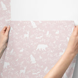 Wallpaper | Forest Animals Pink
