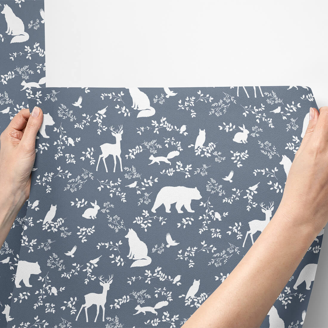 Wallpaper | Forest Animals Blue