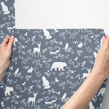 Wallpaper | Forest Animals Blue