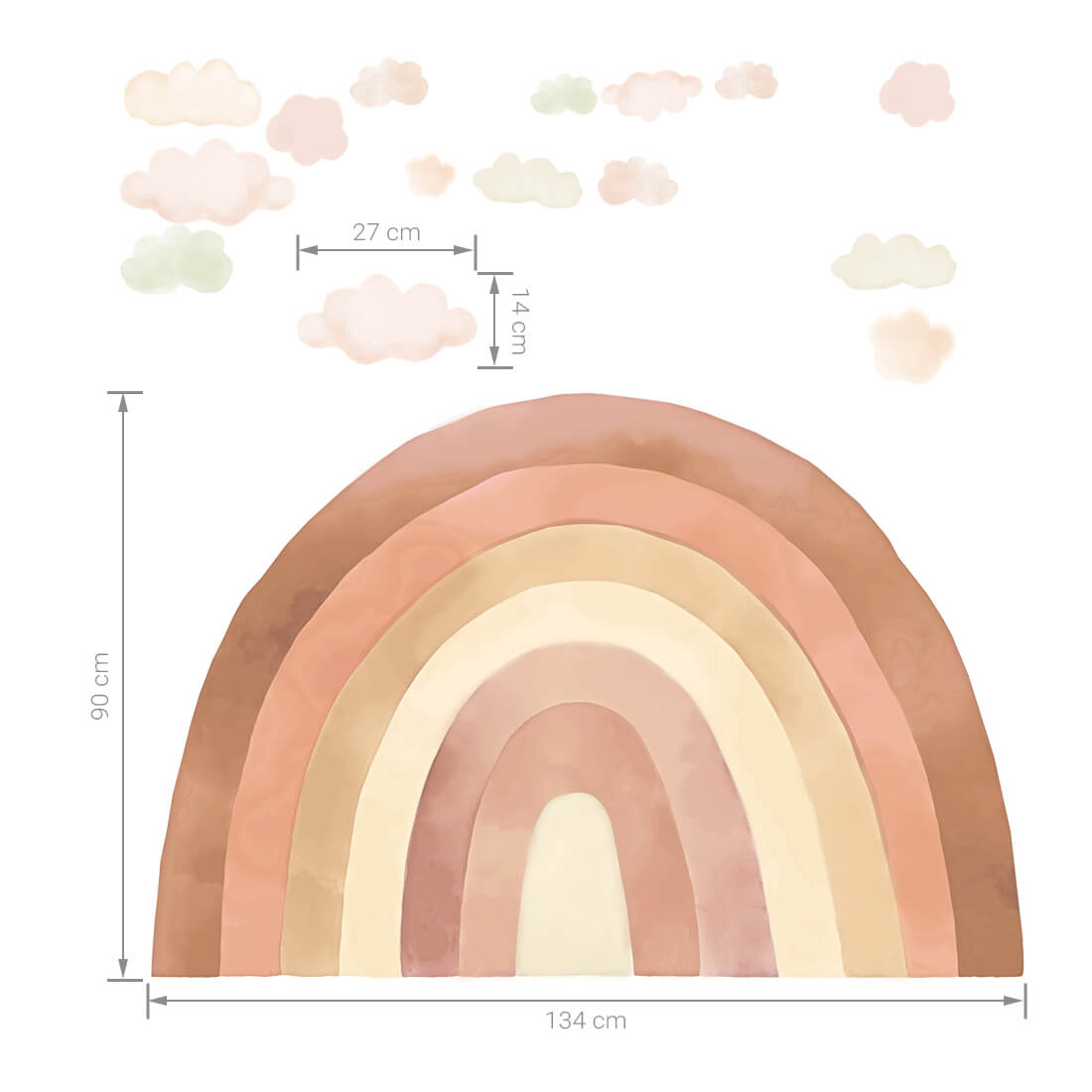 Wall Sticker | Rainbow Beige